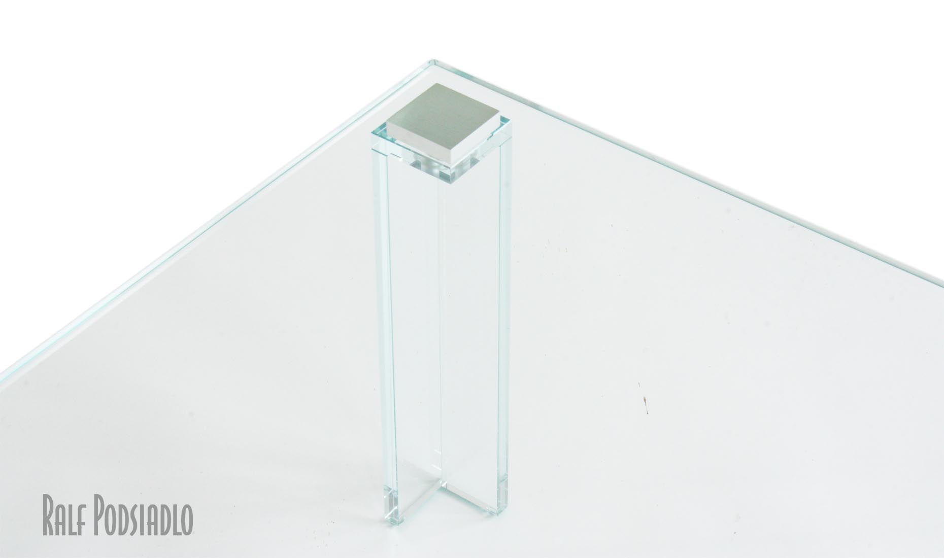 Couchtische auf Maß - Glas-Beine -Füße, helles Glas Weißglas