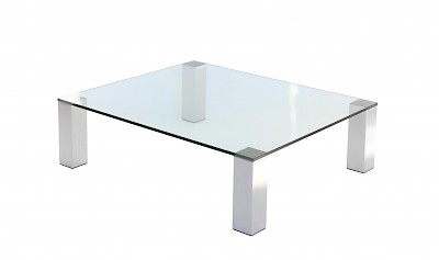 Glastisch Tischbeine Stahl, quadratisch 100x100mm