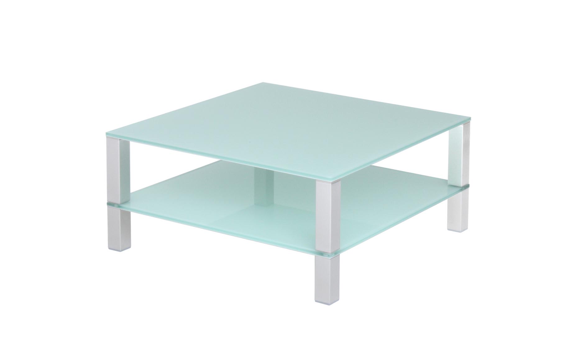 Glastisch CUB-DUO-OUT Platten lackiert - Glas, Edelstahl, Chrom