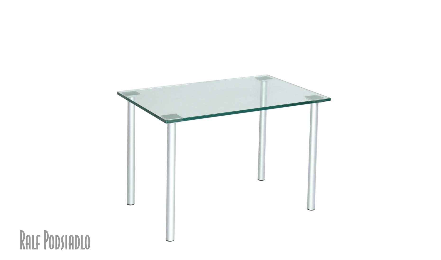 Couchtische, Beistelltische nach Maß, Floatglas, Optiwhite, Chrom matt, Edelstahl gebürstet oder poliert