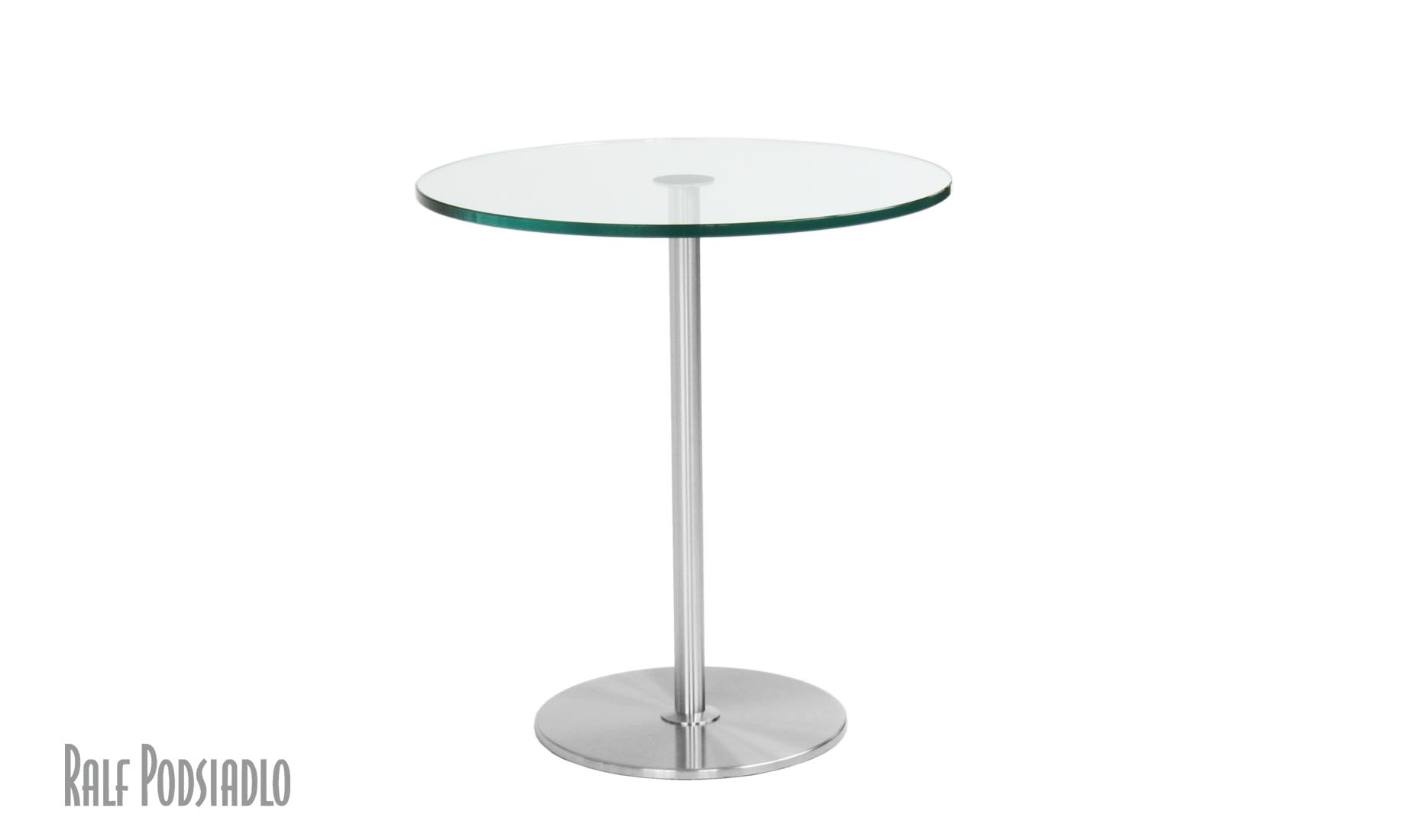 Beistelltisch-Glastisch rund, Höhe nach Maß