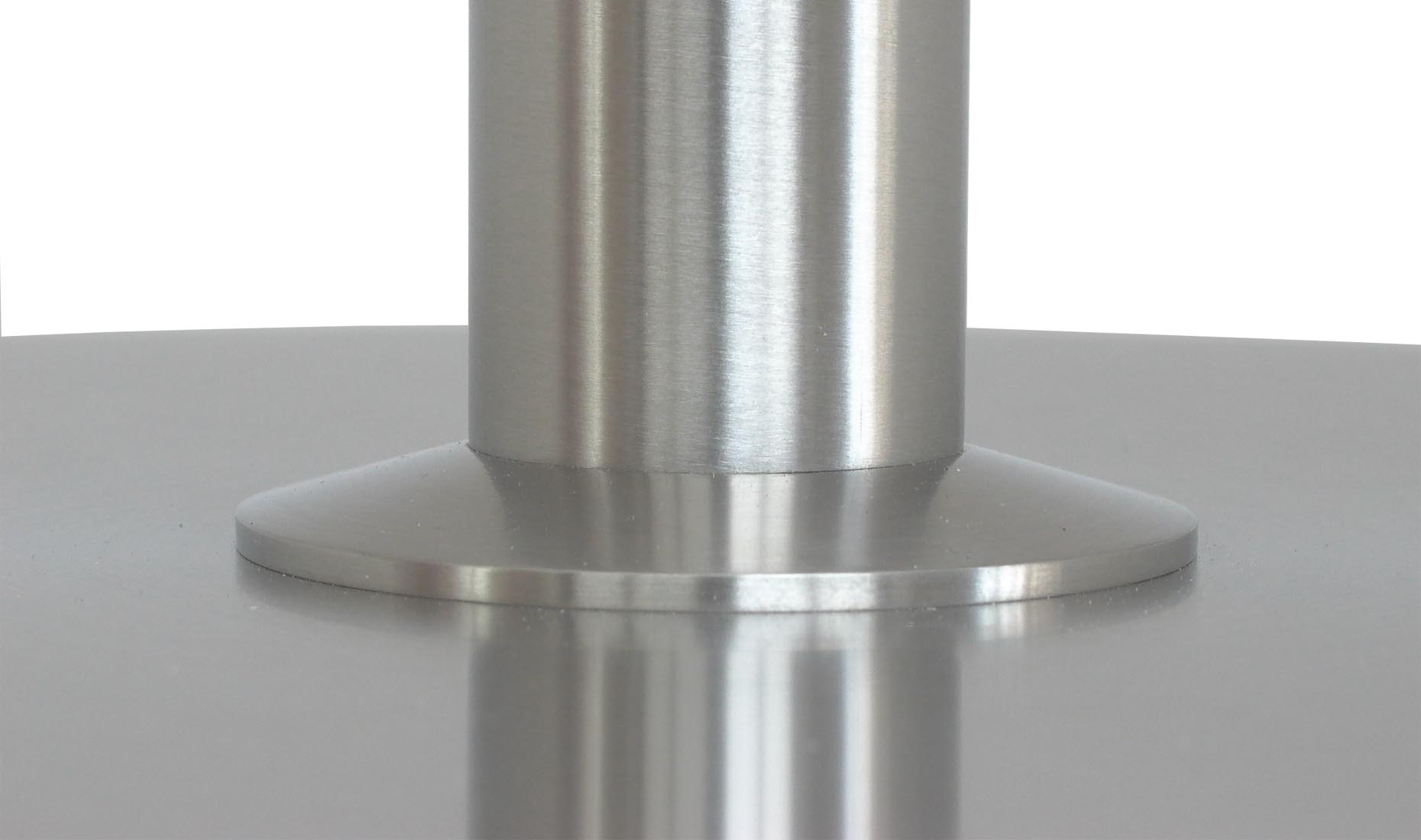 Glas -Beistelltische CENTRO BODEN-R-METALL Edelstahl geschliffen