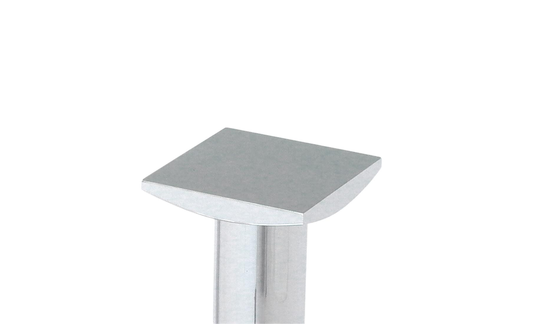 Beistelltische nach Maß  CENTRO BODEN-Q - DETAIL oben - Glas, Edelstahl, Chrom