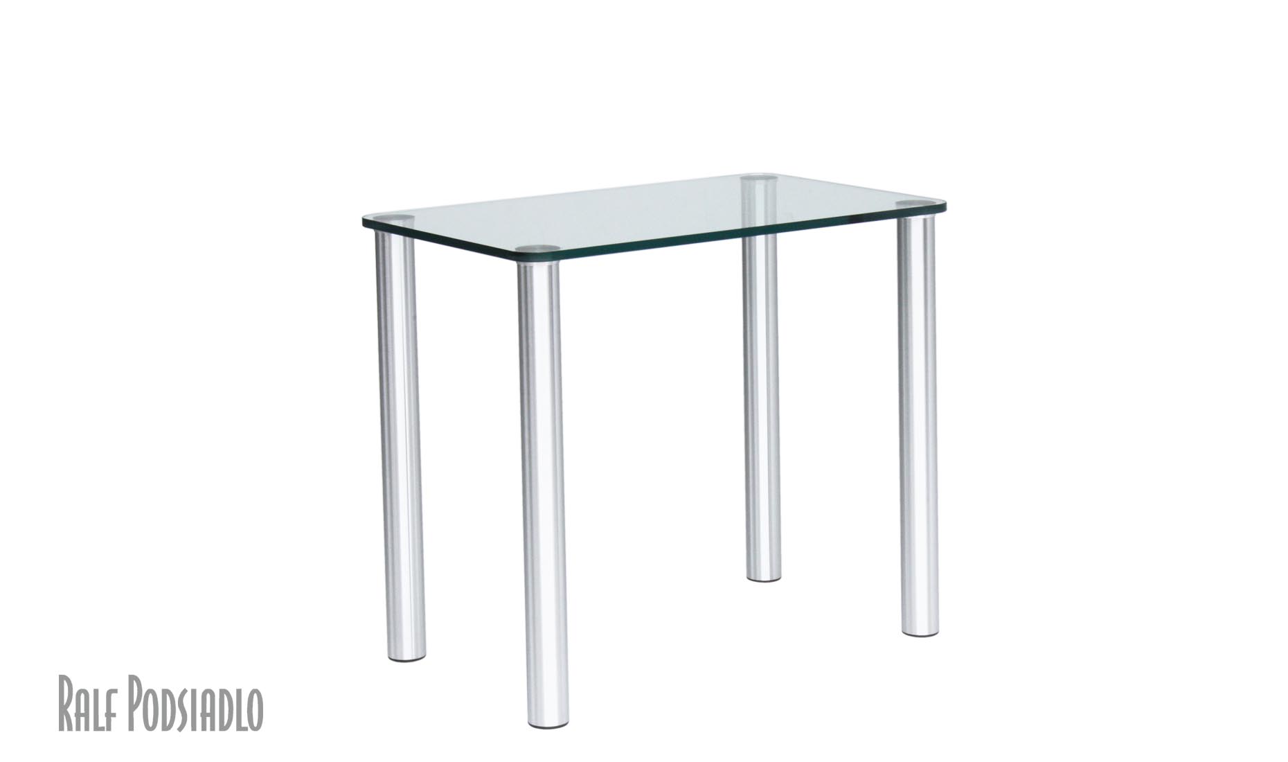 Esstisch, Schreibtisch nach Maß, Eckradien der Glasplatte R45mm