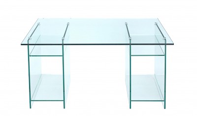 Schreibtische nur aus Glas OPEN-T-2B Tische nach Maß