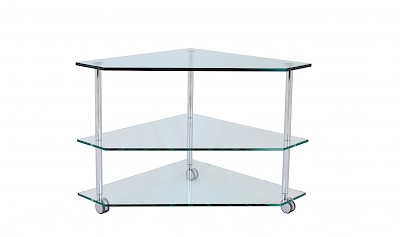 ETAGE-3B Dreieck - Designer Möbel nach Maß - Glasmöbel - Satinato Glas, helles Glas (Optiwhite), Rauchglas