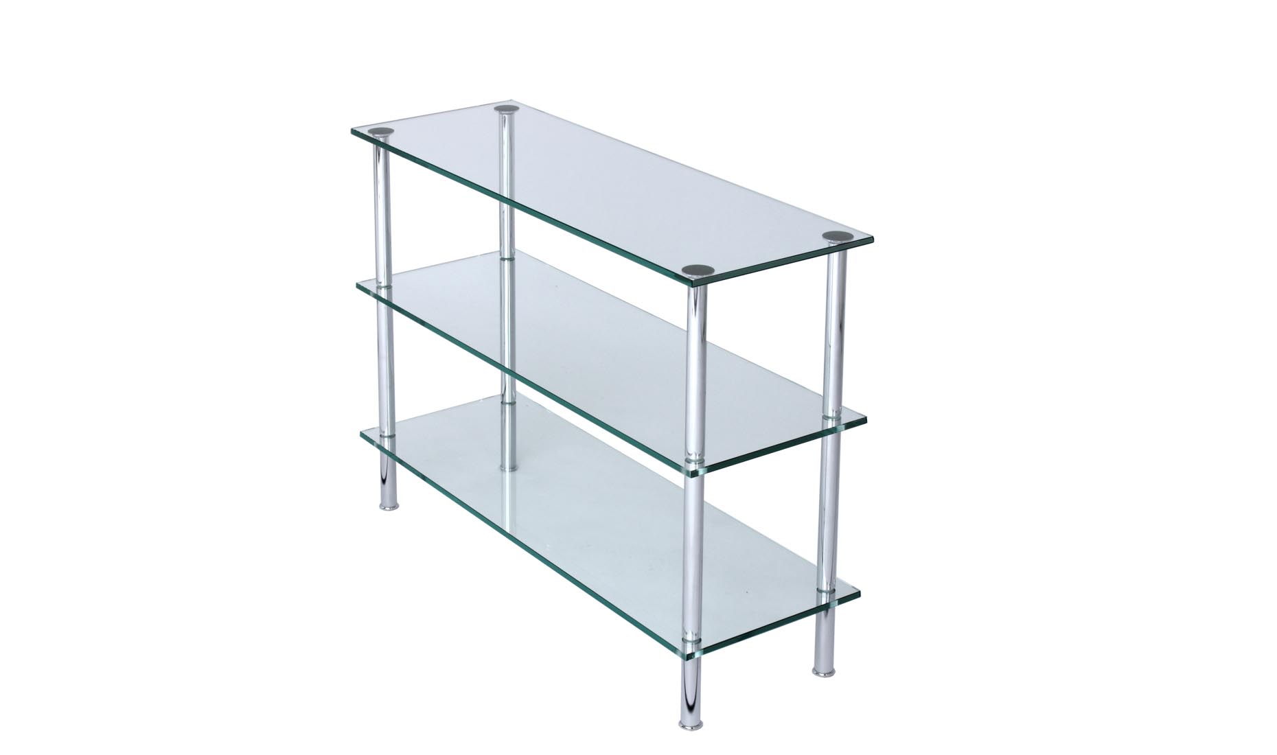 ETAGE-3B - nach Maß - Glasmöbel - Satinato Glas, helles Glas (Optiwhite), Rauchglas,  Gestell - Edelstahl, verchromt, vergoldet