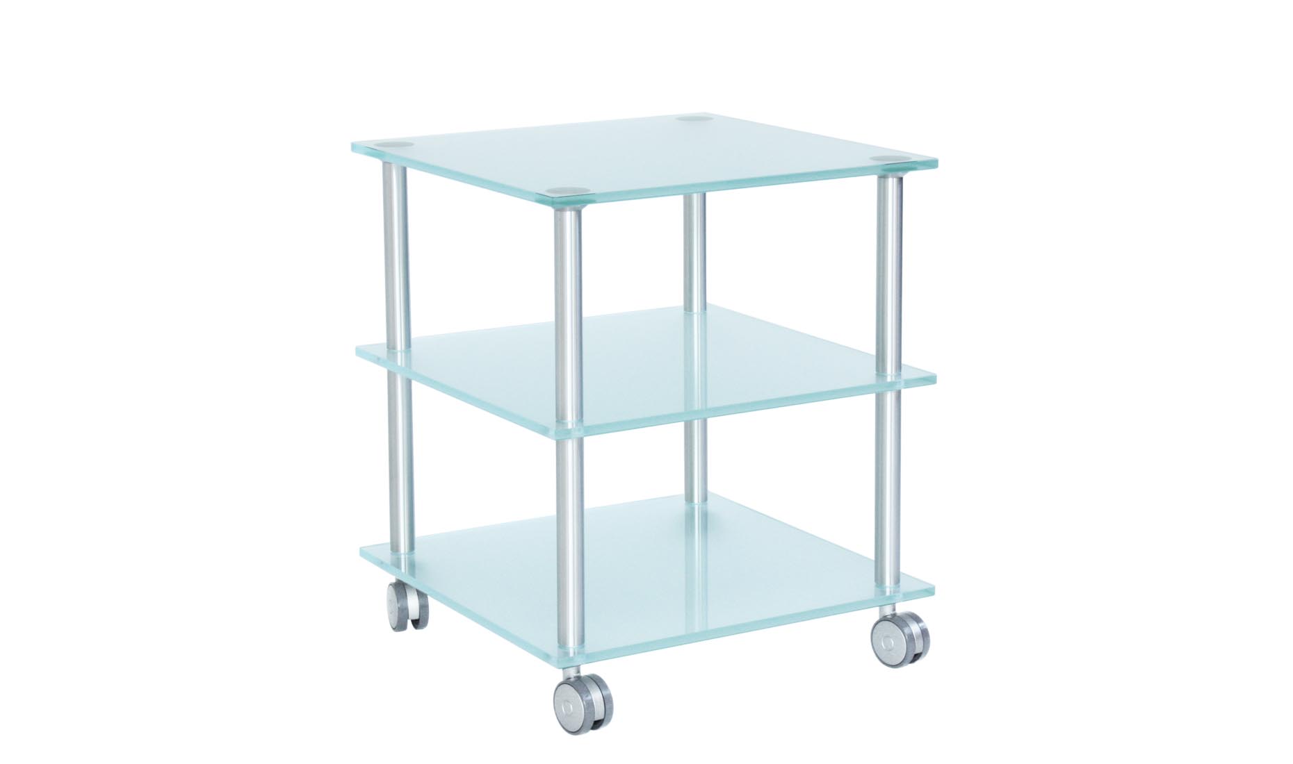 ETAGE-3B Glasmöbel, Glas-Regale, Konsolen - helles-, mattiertes Glas , Weißglas