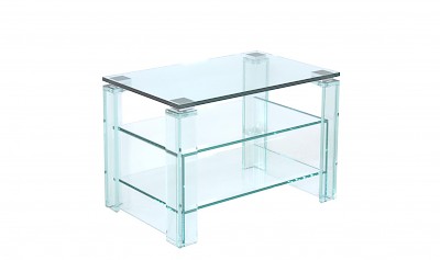 TV HiFi Glas Regal nach Maß - uv-verklebtes Floatglas, helles (Optiwhite)