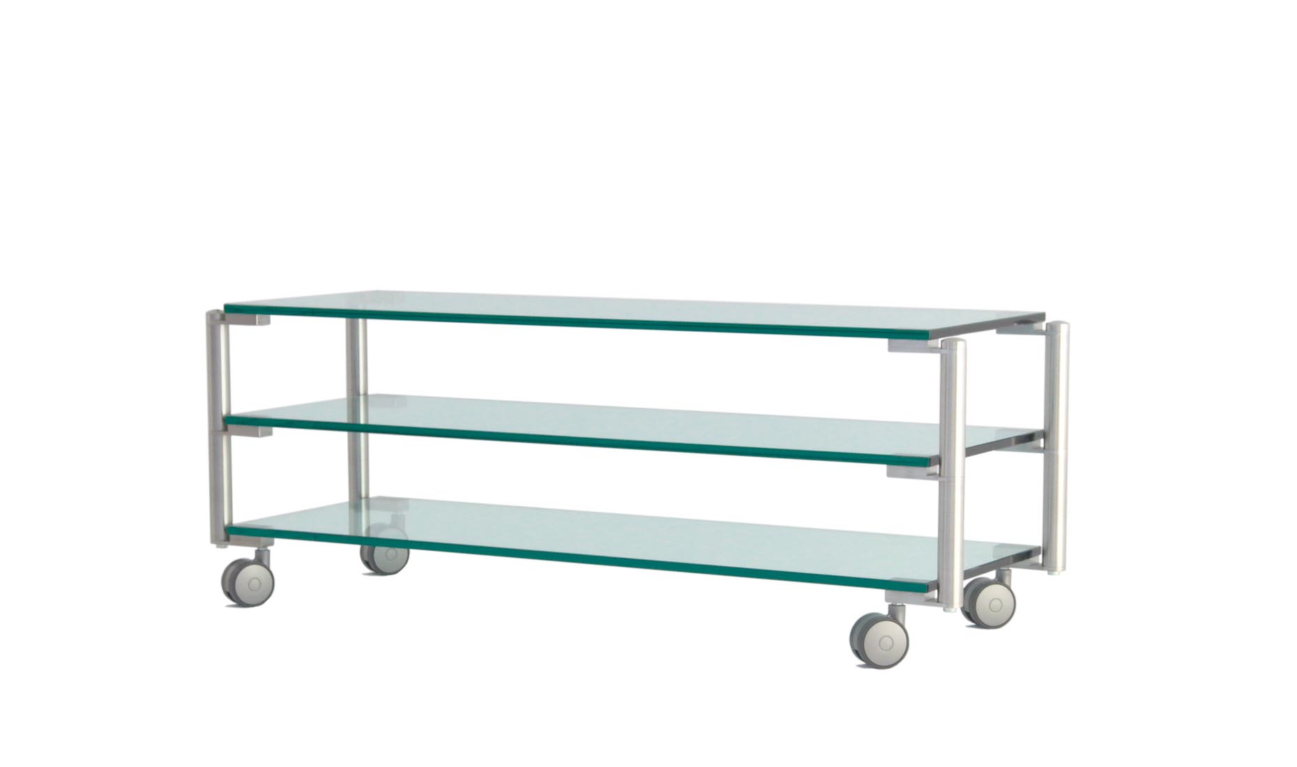 TV-Glas-Regale, TV-Racks nach Maß - Glasmöbl - UV-Verklebt, Edelstahl