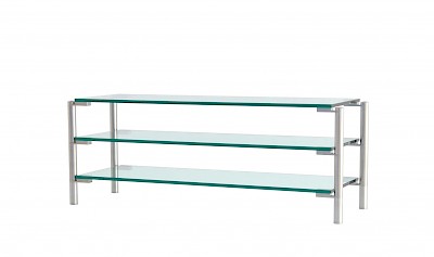 TV-Regale, TV-Konsolen, TV-Racks, Glas-Sideboards nach Maß - Glasmöbl - UV-Verklebt, Edelstahl