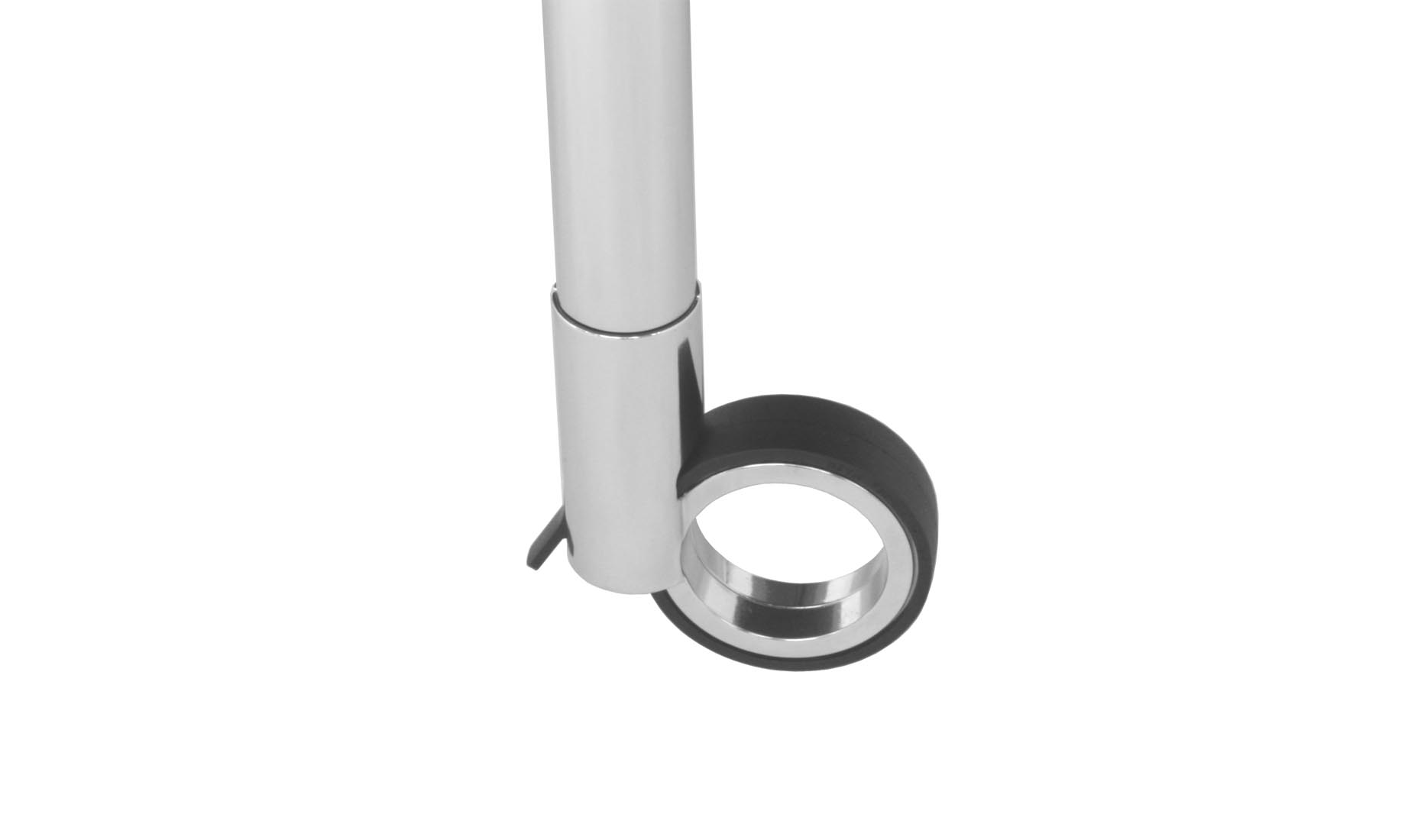 Glastische-Rollen it RO-100mm Chrom, Gummi schwarz