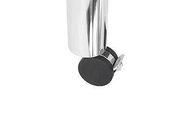Rollen für Tische/Glasmöbel - ST D75mm schwarz/Chrom mit Bremse