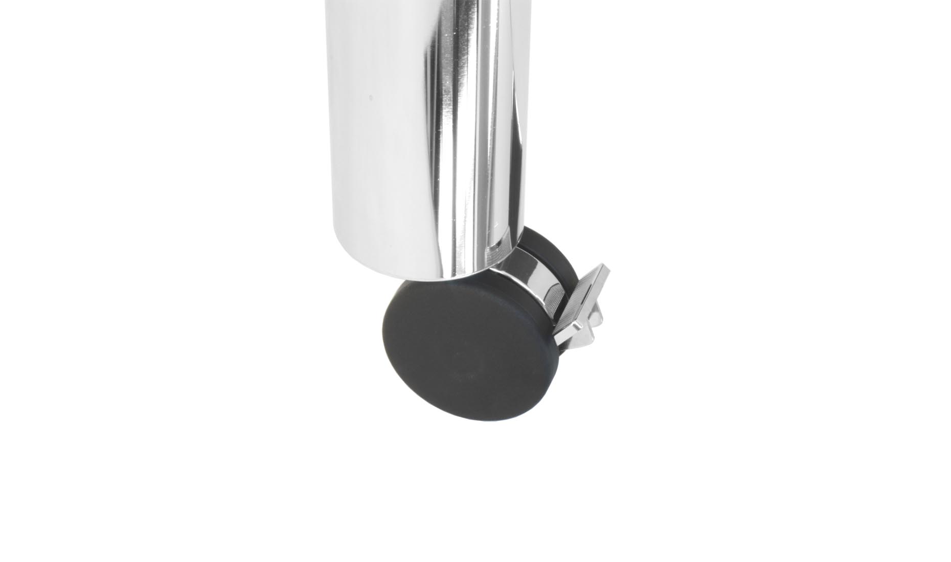 Rollen für Tische/Glasmöbel - ST D75mm schwarz/Chrom mit Bremse