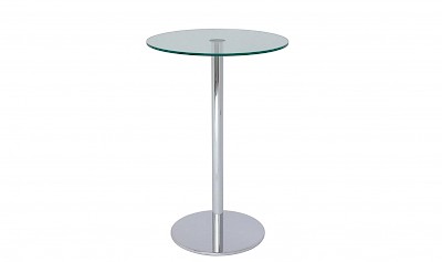 CENTRO BODEN-METALL - Bartische mit Glasplatte rund