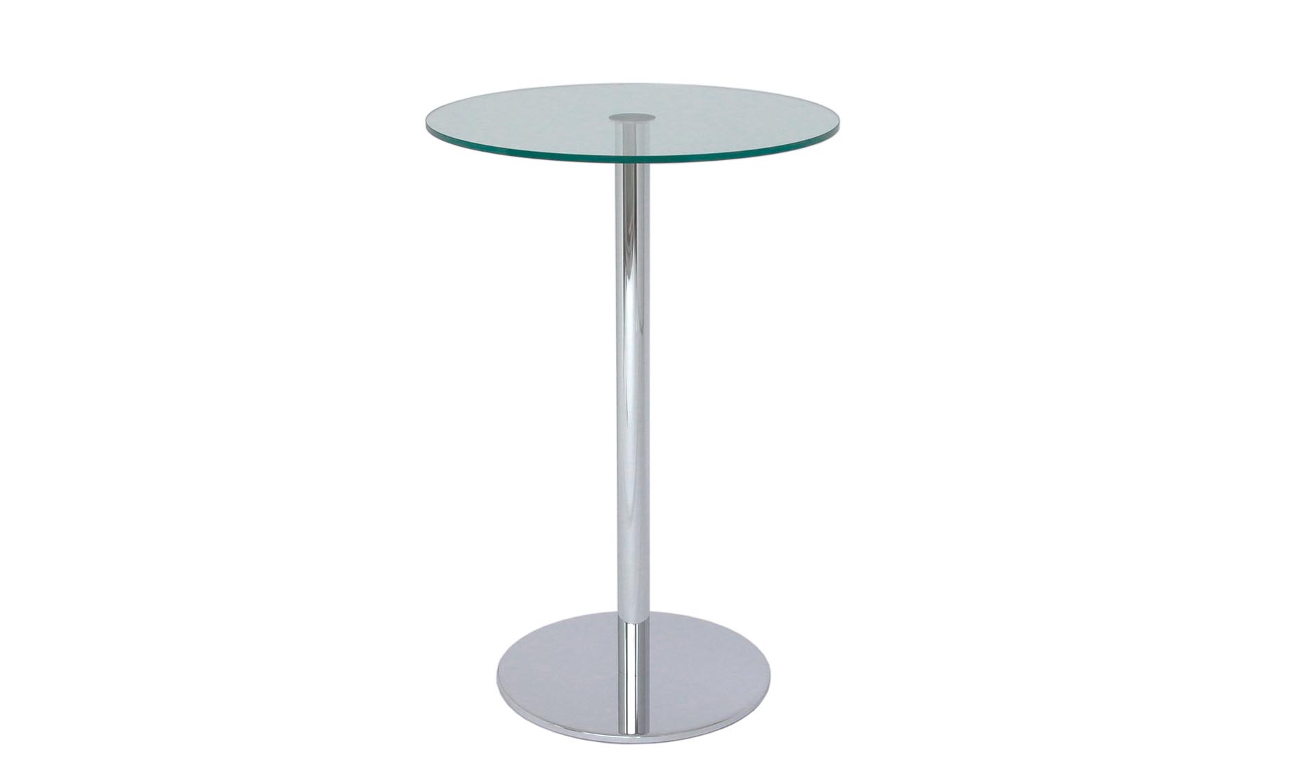 CENTRO BODEN-METALL - Bartische mit Glasplatte rund