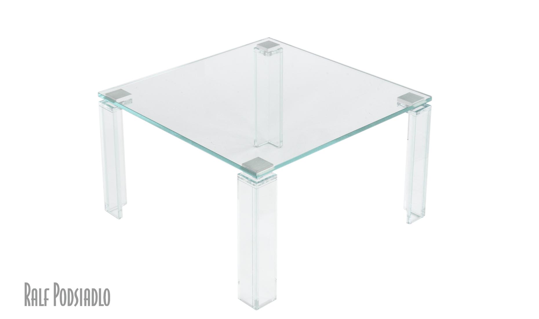 Couchtische nach Maß RETTAN - Beine Glas, helles Glas