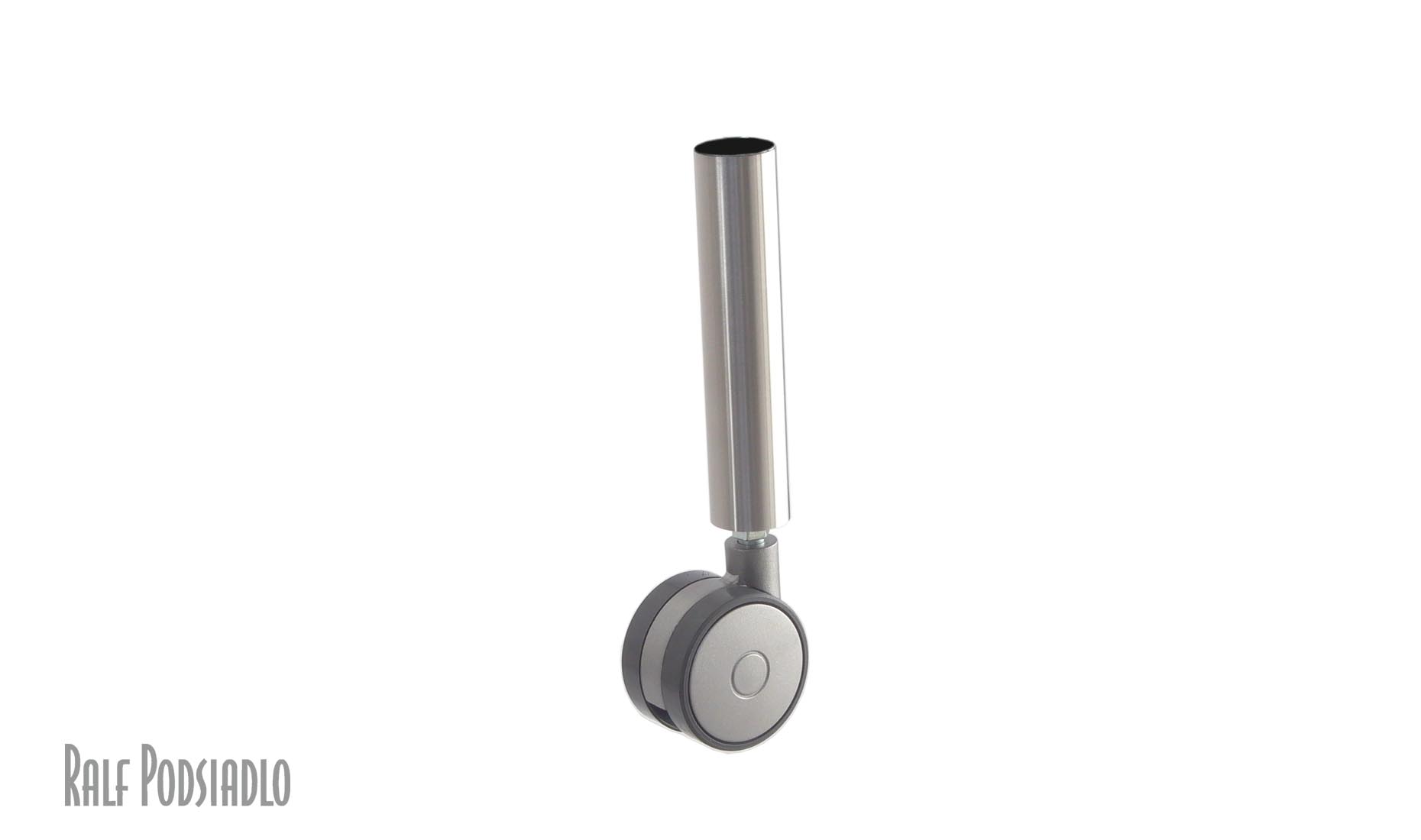 Rollen D60mm Glastische mit Gestell - Edelstahl gebürstet